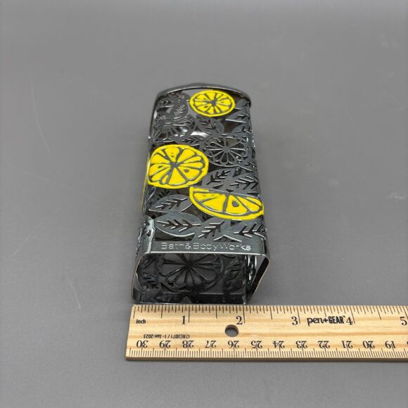 Bath & Body Works Lemon Chrome Metal Foaming Hand Soap Sleeve Holder Citrus - Picture 8 of 11